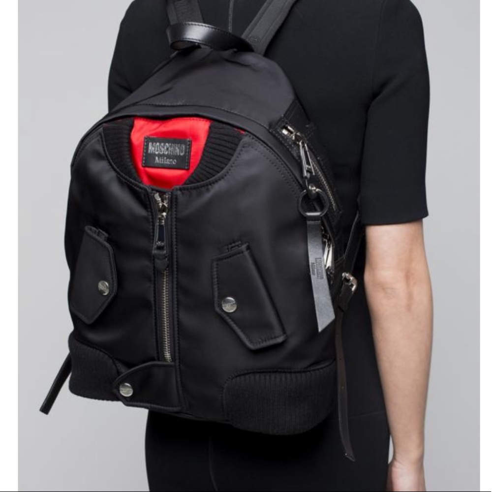 MOSCHINO BOMBER JACKET MOTIF BACKPACK